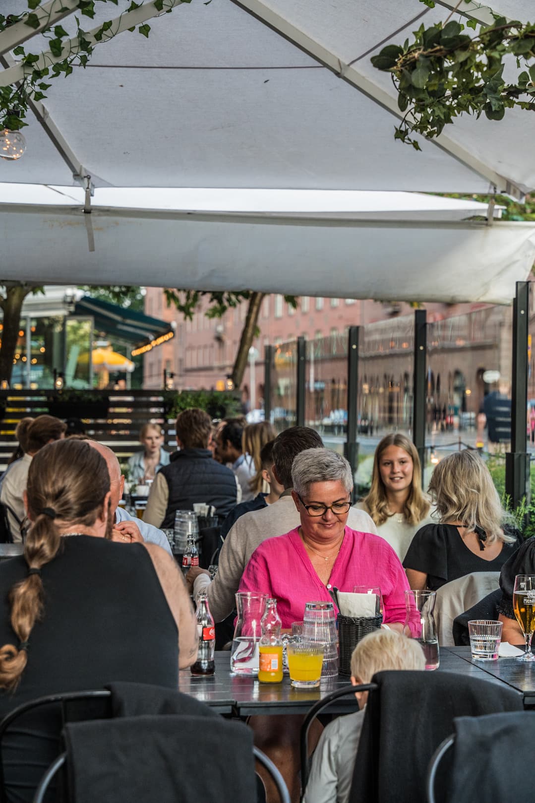 Outdoor seating in full swing