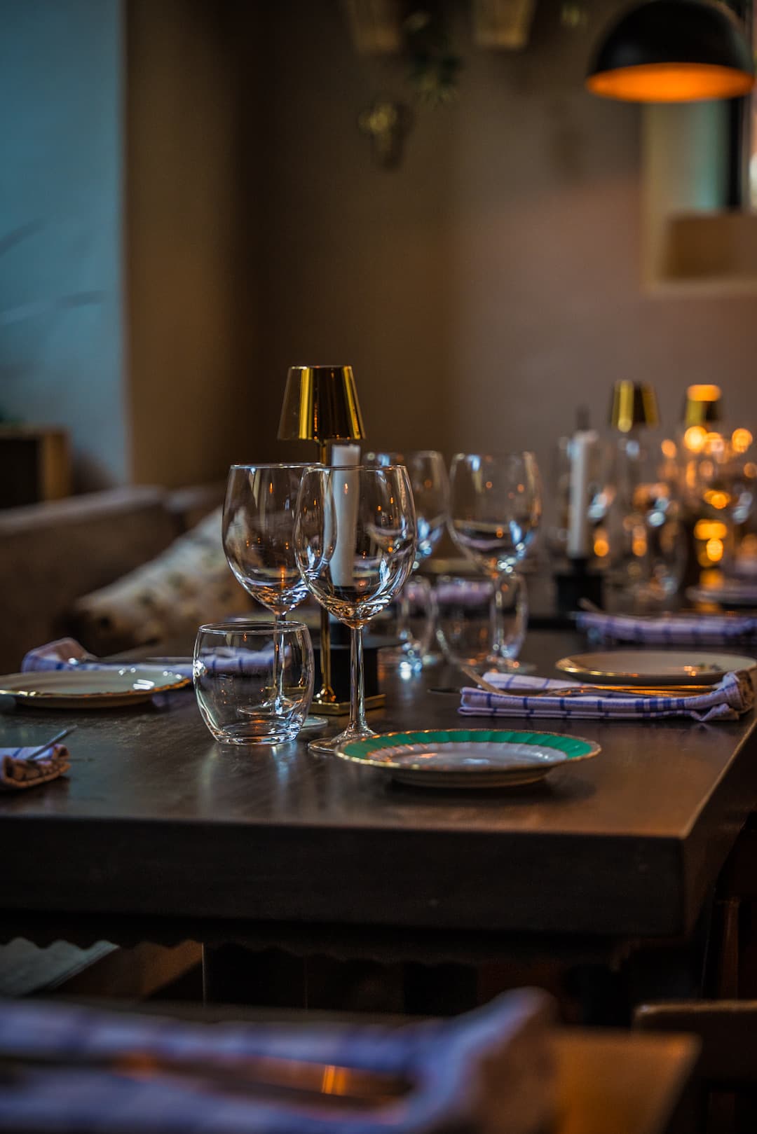 Set table in the dining room